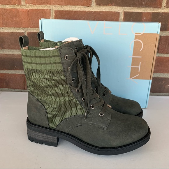 Life Stride Shoes Life Stride Knockout Olive Camouflage Combat Lace